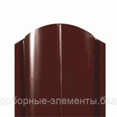 Металлический штакетник "Европланка 130" RAL8017 шоколад (двухсторонний)