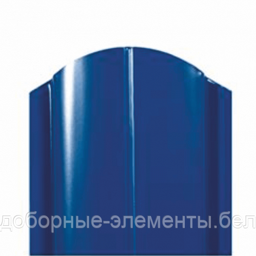 Металлический штакетник "Европланка 130" RAL5005 матовый синий (двухсторонний)