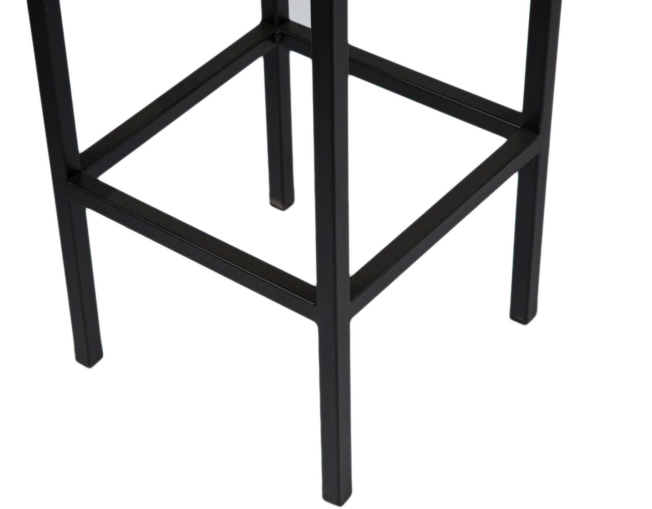 Полубарный стул Камелот черный матовый/кожзам тёмно-серый - фото 4 - id-p183680303