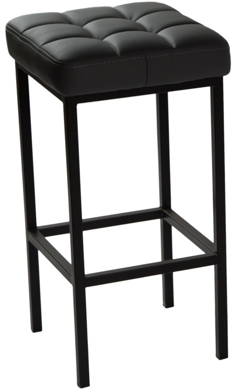 Полубарный стул Камелот черный матовый/кожзам тёмно-серый - фото 5 - id-p183680303