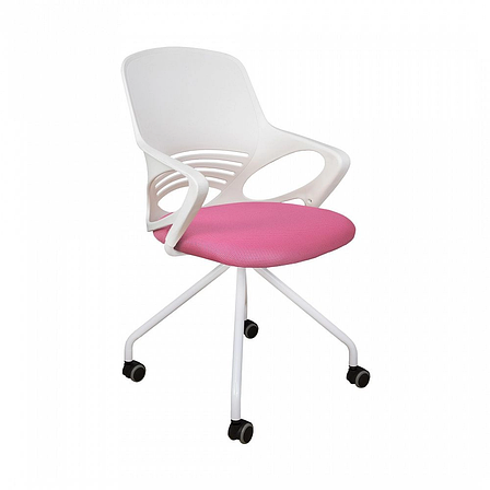 Кресло поворотное INDIGO, ткань-сетка, розовый, фото 2