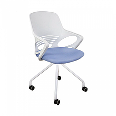 Кресло поворотное INDIGO, ткань-сетка, голубой, фото 3