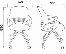 Кресло поворотное INDIGO, ткань-сетка, светло-серый, фото 2