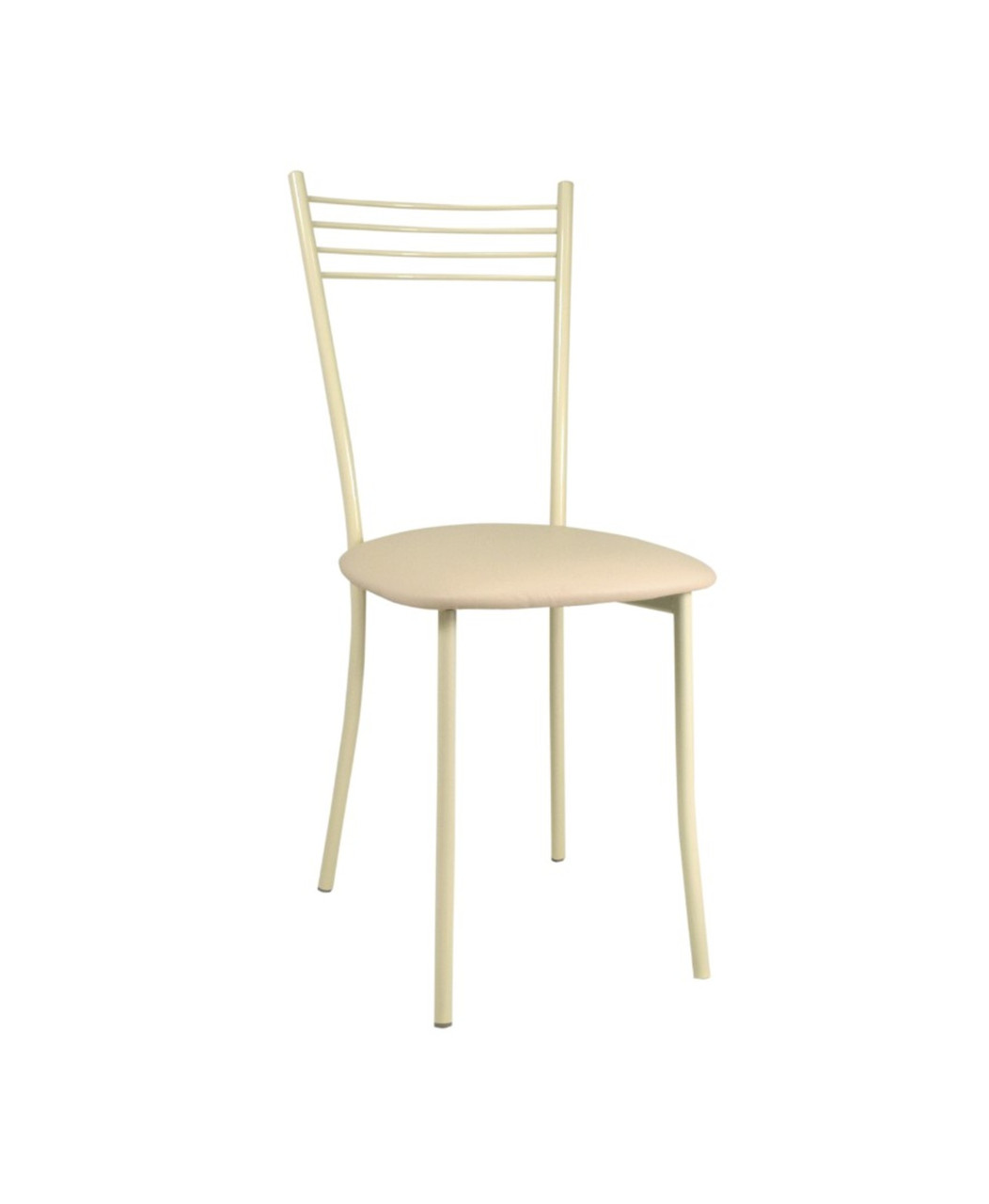 Стул "Хлоя" Гальваник Эмаль бежевая/кожзам Стандарт 276