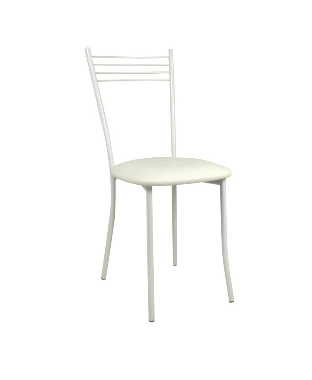 Стул "Хлоя" Гальваник Эмаль белая/кожзам Стандарт 124