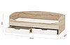 Система Стелс Кровать-Топчан 90 Дуб сонома/Белый с основанием, фото 2