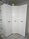 Распашной шкаф Йорк 4дв Белый/белый глянец, фото 8