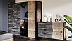 Шкаф Стокгольм 4дв Дуб гранж песочный/железный камень, фото 3