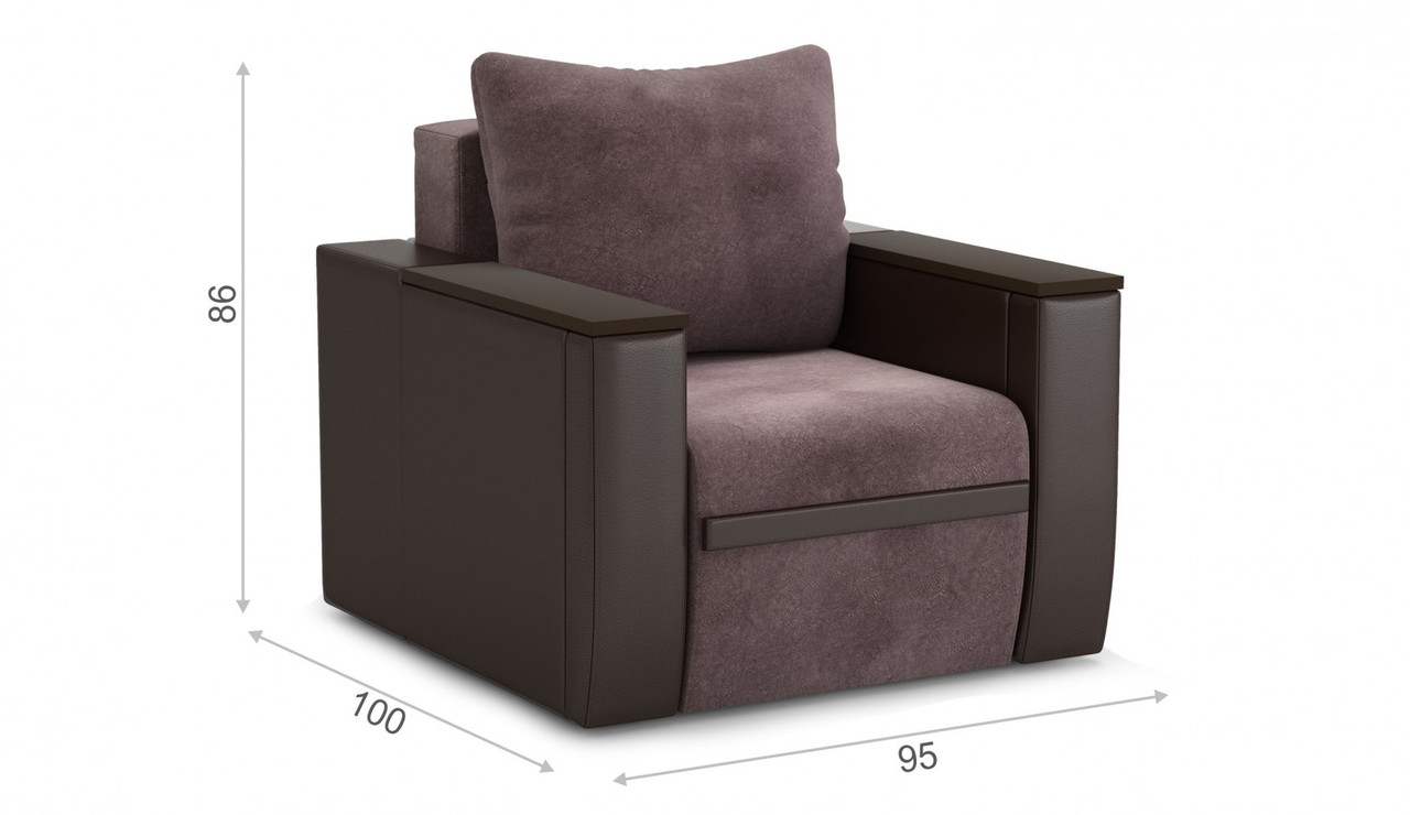 Кресло "Атика New" нераскладное ткань Cortex/java - фото 2 - id-p183698695