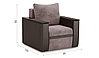 Кресло-кровать "Атика New"  раскладное ткань Cortex/latte, фото 3