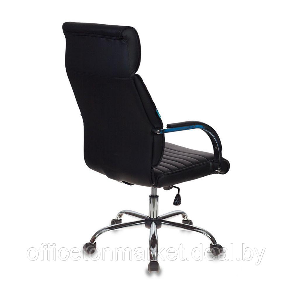Кресло для руководителя "Бюрократ T-8010SL", экокожа, хром, черный - фото 2 - id-p178477150