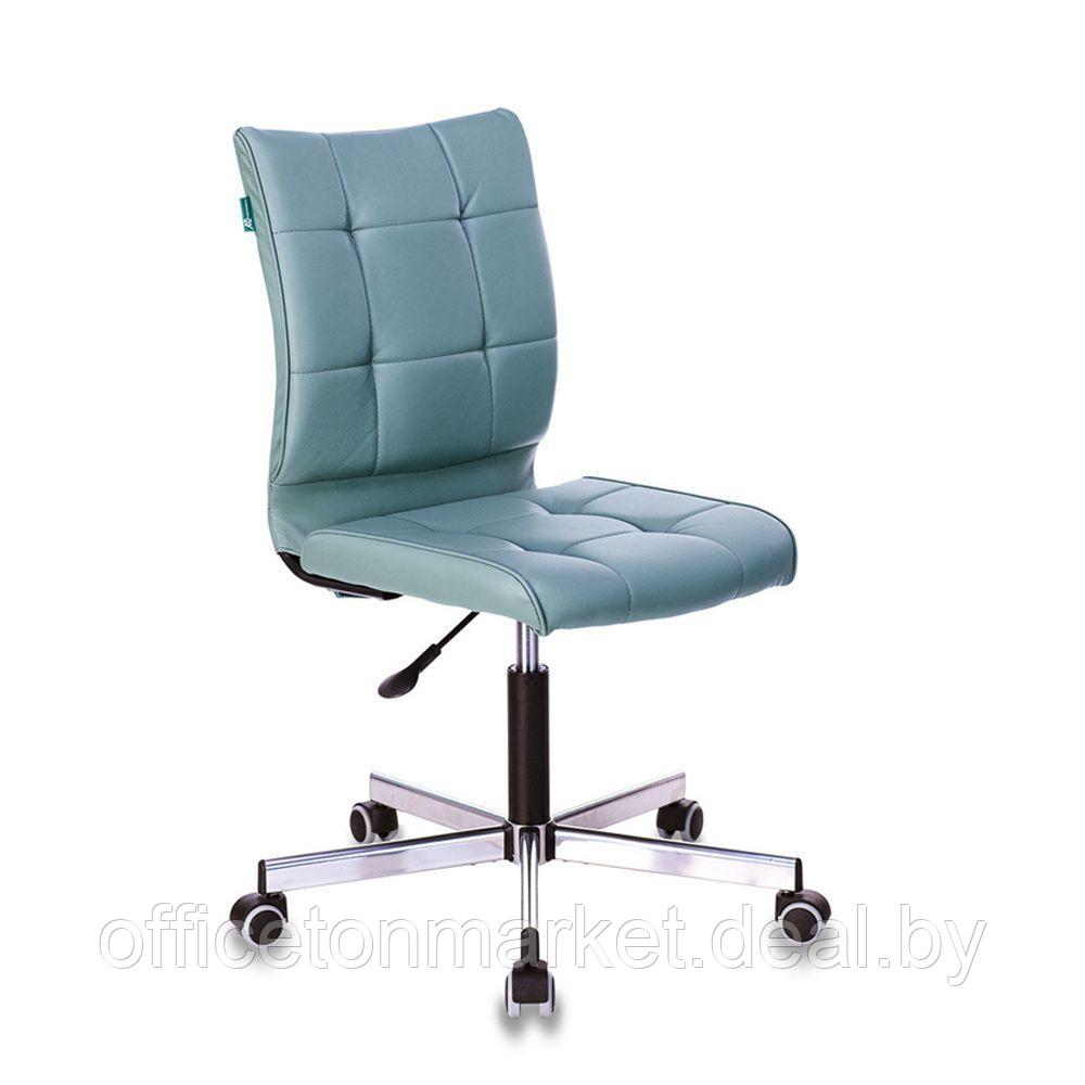 Кресло для персонала "Бюрократ CH-330M", экокожа, металл, серо-голубой - фото 1 - id-p183689973
