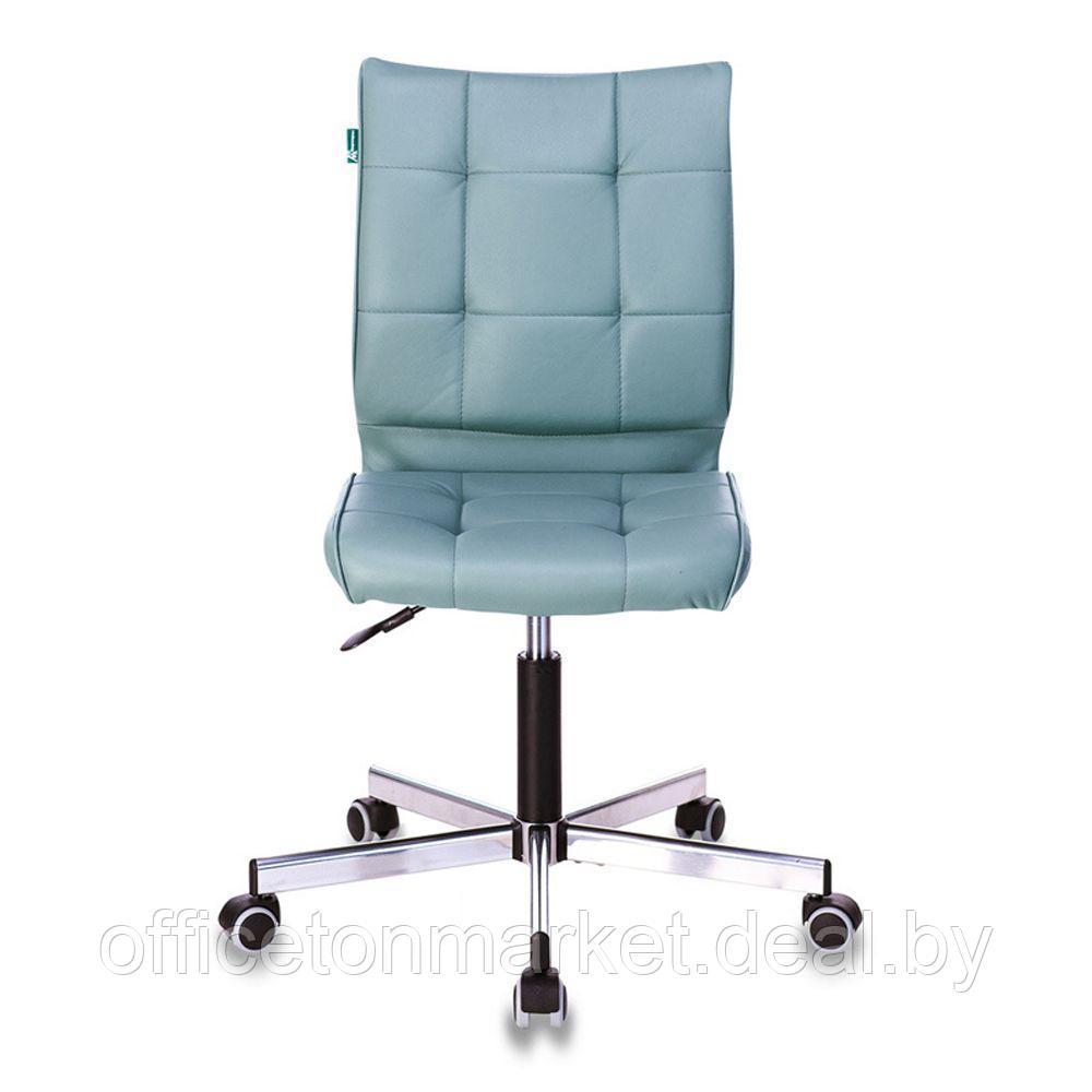 Кресло для персонала "Бюрократ CH-330M", экокожа, металл, серо-голубой - фото 2 - id-p183689973
