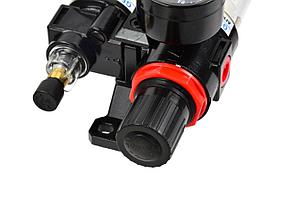 G01176 Фильтр-редуктор с манометром + смазочный прибор 1/4", GEKO, 5901477116186, фото 2