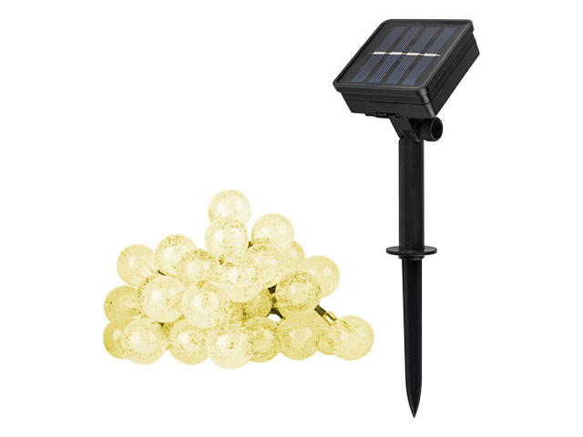 Светильник садовый на солнечной батарее SLR-G05-30Y ФАZА (гирлянда, шарики, желт.) - фото 1 - id-p183703907