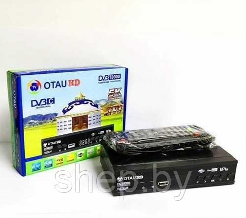 Приставка для цифрового ТВ OTAU T8000 DVB-T/T2 металл черный - фото 1 - id-p183704662