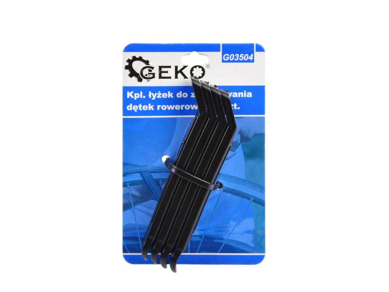 G03504 Набор ложек пластиковых для демонтажа шин и камер велосипедных (4 предмета), GEKO, 5901477169328 (CN)