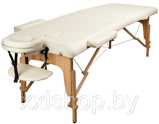 Массажный стол Atlas Sport складной 2-с деревянный 70 см (бежевый) - фото 1 - id-p183717121
