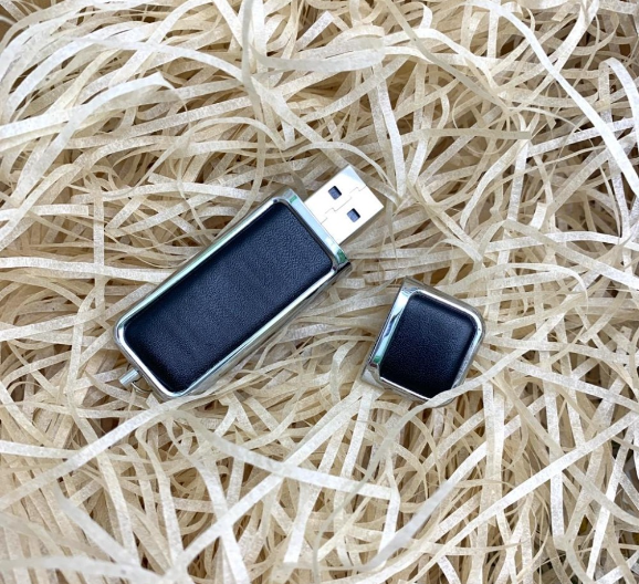 USB накопитель (флешка) Business кожа/металл, 16 Гб - фото 3 - id-p183719968