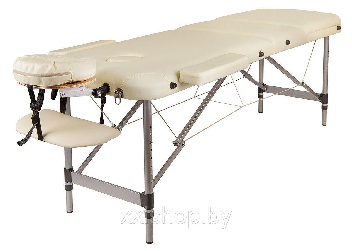 Массажный стол складной Atlas Sport 60 см 3-с алюминиевый (бежевый) - фото 2 - id-p183721083