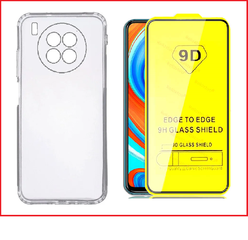 Чехол-накладка + защитное стекло 9D для Huawei Honor 50 Lite - фото 1 - id-p183721095