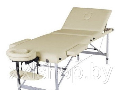 Массажный стол складной Atlas Sport 70 см 3-с алюминиевый (бежевый) - фото 2 - id-p183721188