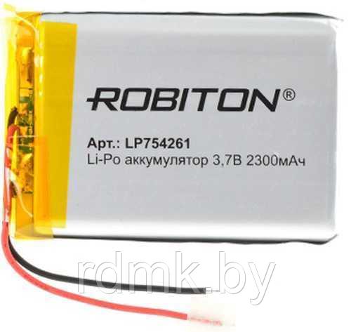 Аккумулятор литий полимерный Li-po, LP754261 3,7v 2300 mAh - фото 1 - id-p183721211