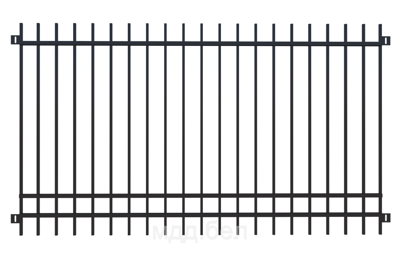 Забор металлический ЗМ-2, секция 2000мм*3000мм - фото 1 - id-p183722514