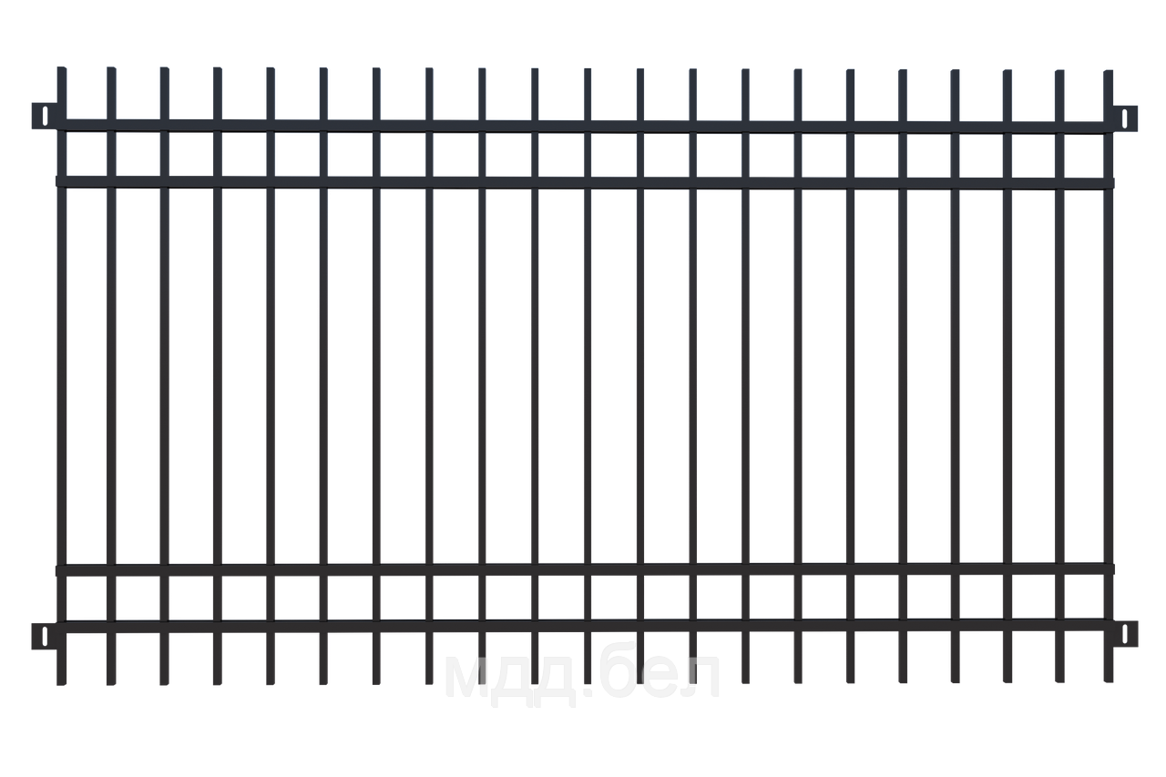 Забор металлический ЗМ-3, секция 2000мм*3000мм - фото 1 - id-p183722515