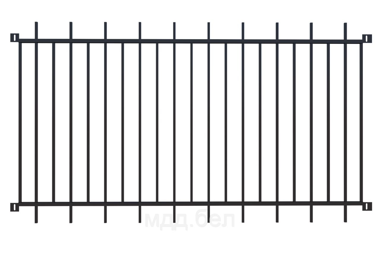 Забор металлический ЗМ-4, секция 2000мм*3000мм - фото 1 - id-p183722516