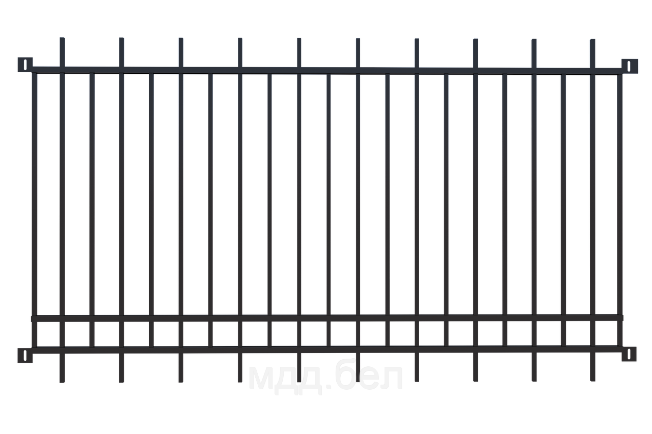 Забор металлический ЗМ-5, секция 2000мм*3000мм - фото 1 - id-p183722517