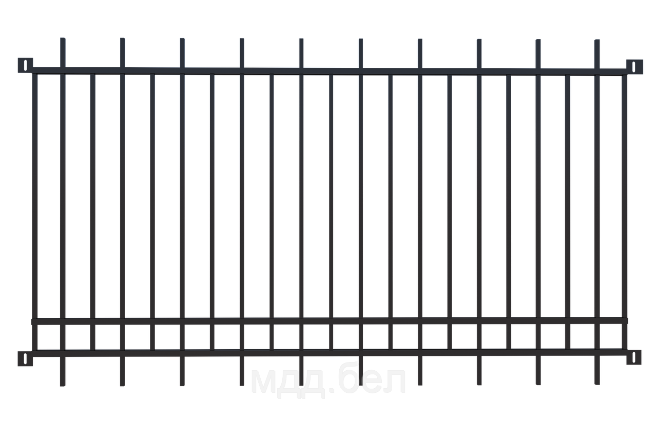 Забор металлический ЗМ-5, секция 2000мм*3000мм