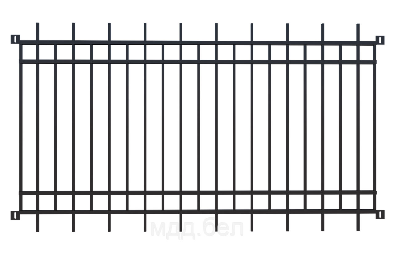 Забор металлический ЗМ-6, секция 2000мм*3000мм