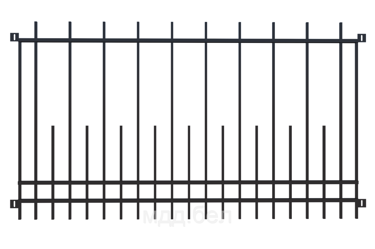 Забор металлический ЗМ-10, секция 2000мм*3000мм - фото 1 - id-p183722519