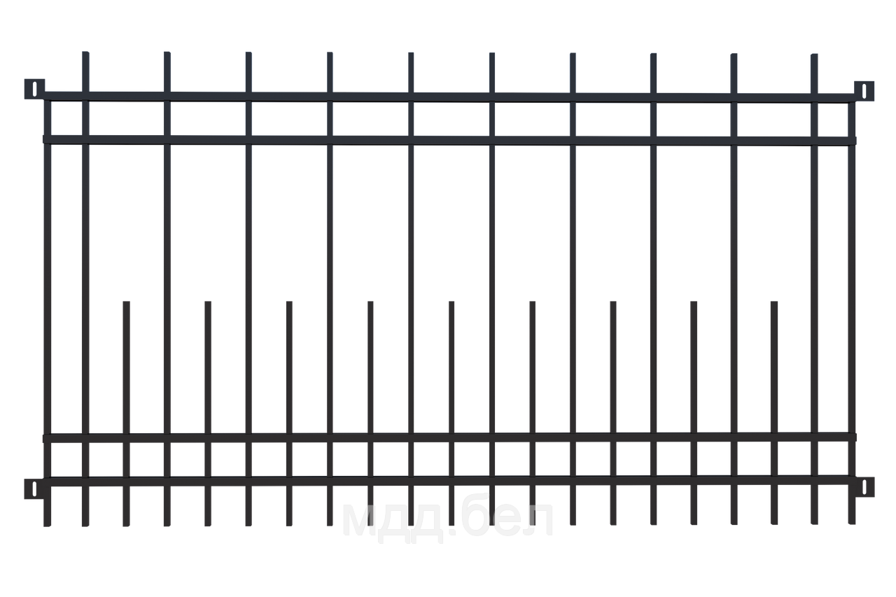 Забор металлический ЗМ-11, секция 2000мм*3000мм