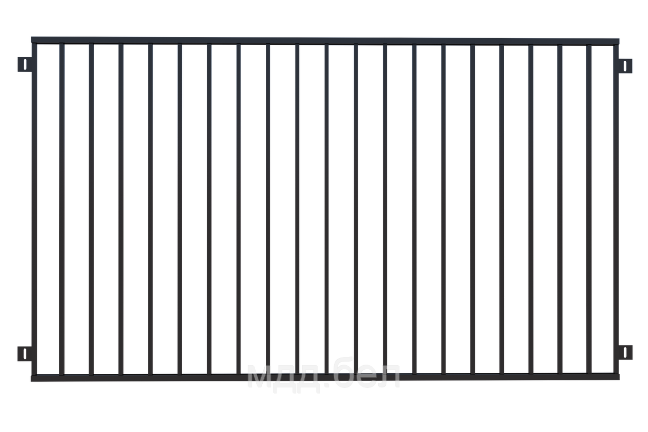 Забор металлический ЗМ-12, секция 2000мм*3000мм - фото 1 - id-p183722521