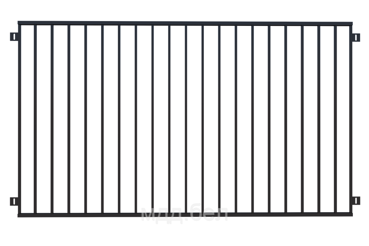 Забор металлический ЗМ-12, секция 2000мм*3000мм