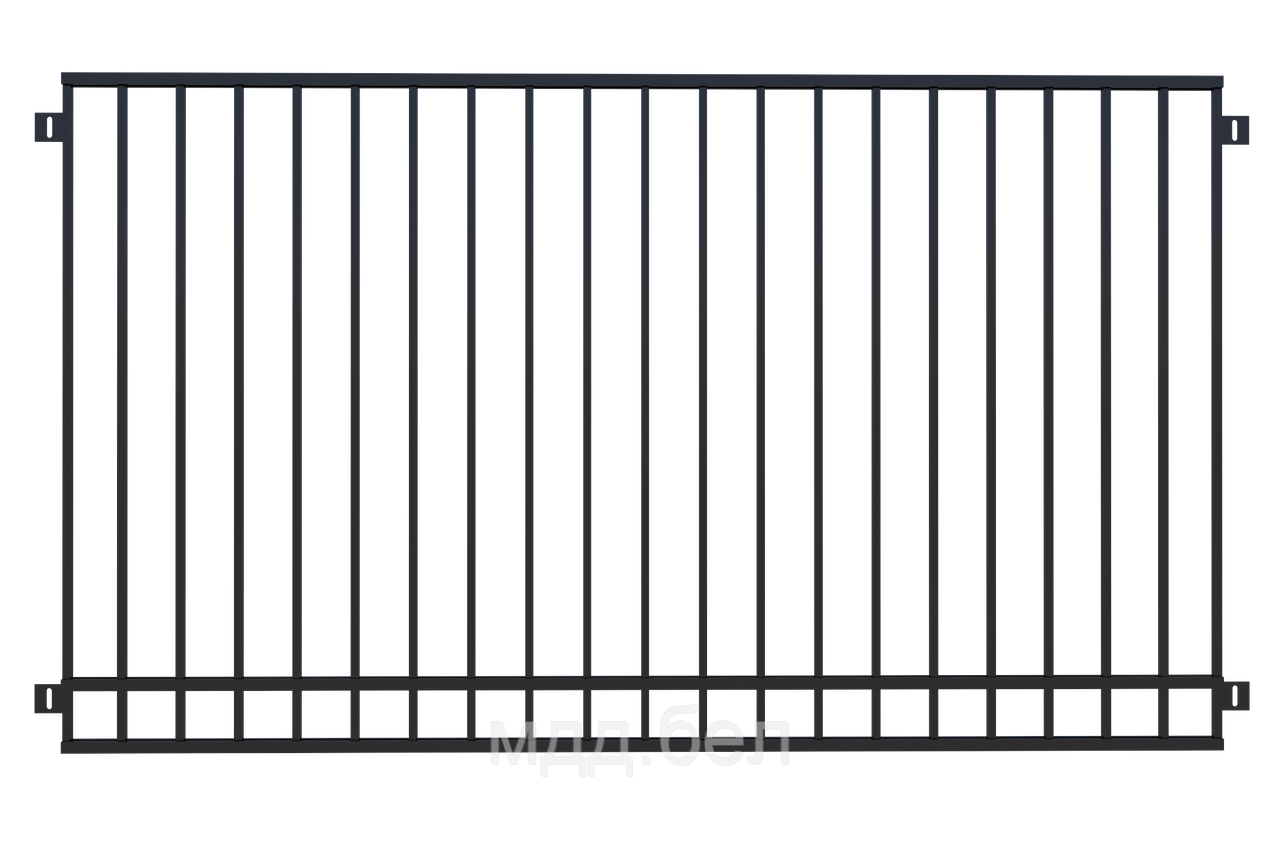 Забор металлический ЗМ-13, секция 2000мм*3000мм - фото 1 - id-p183722522