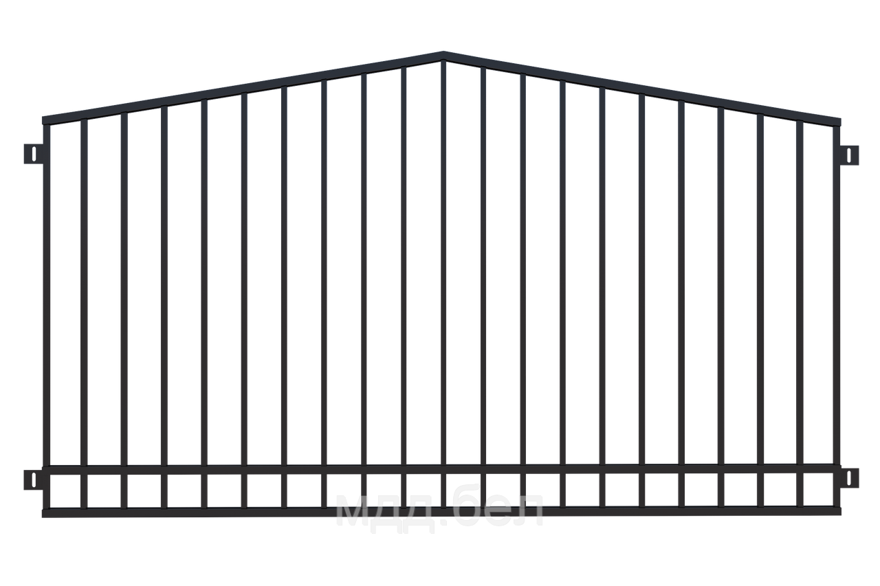 Забор металлический ЗМ-19, секция 2000мм*3000мм - фото 1 - id-p183722528