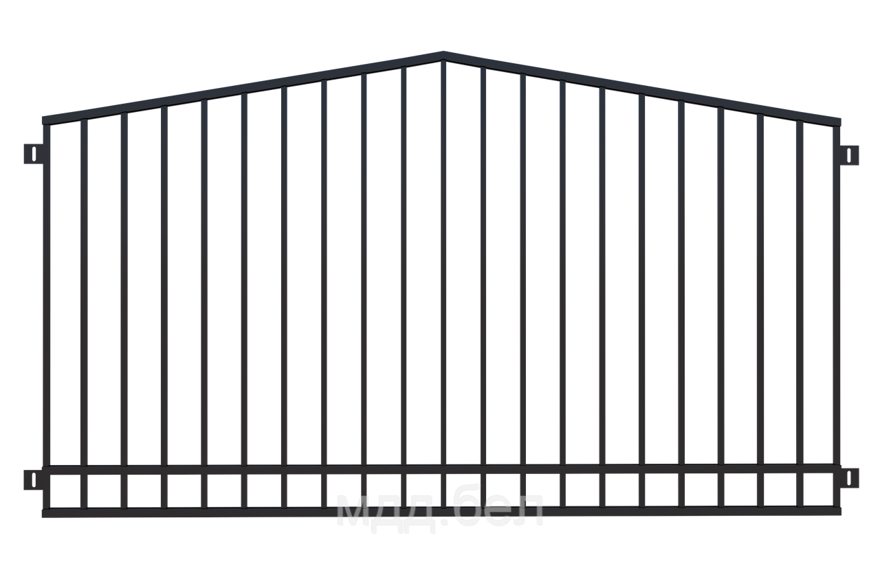 Забор металлический ЗМ-19, секция 2000мм*3000мм
