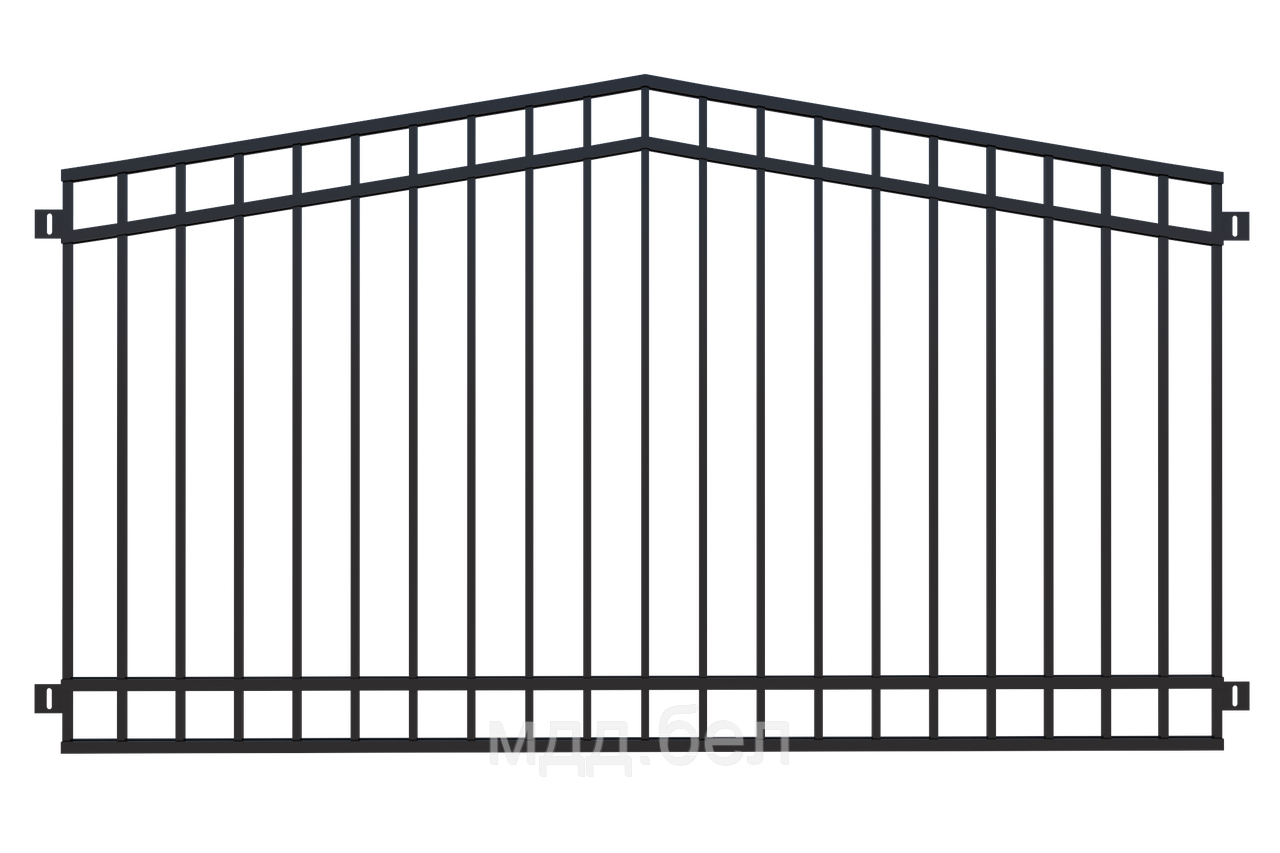 Забор металлический ЗМ-20, секция 2000мм*3000мм - фото 1 - id-p183722529
