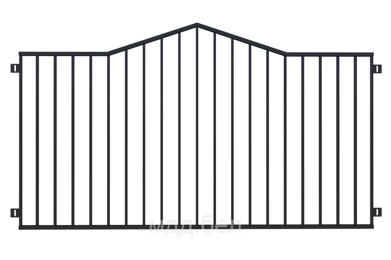 Забор металлический ЗМ-24, секция 2000мм*3000мм - фото 1 - id-p183722533