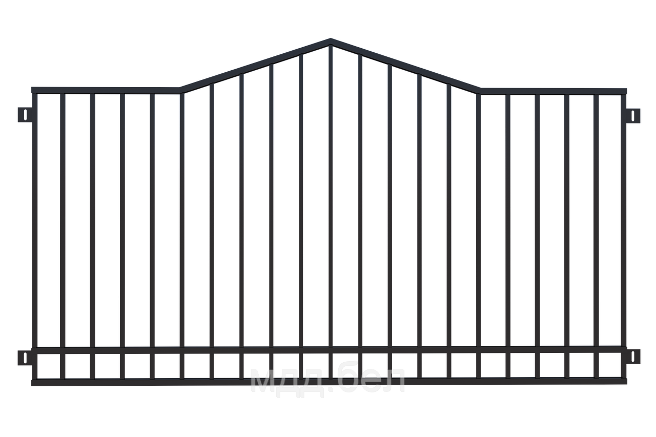 Забор металлический ЗМ-25, секция 2000мм*3000мм - фото 1 - id-p183722534