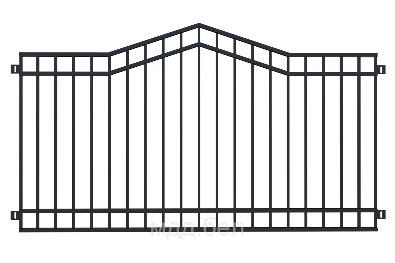 Забор металлический ЗМ-26, секция 2000мм*3000мм - фото 1 - id-p183722535