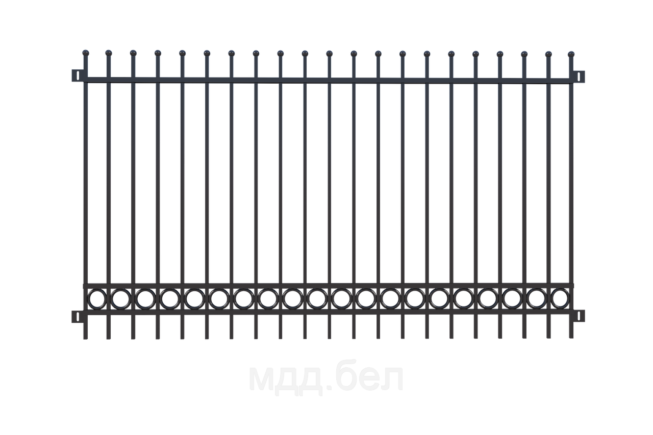 Забор металлический "Кольцо", тип 2, секция 2000мм*3000мм - фото 1 - id-p183722536