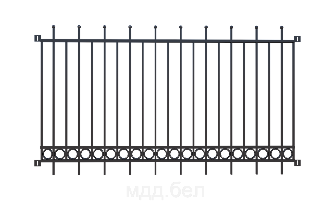 Забор металлический "Кольцо", тип 5, секция 2000мм*3000мм - фото 1 - id-p183722538