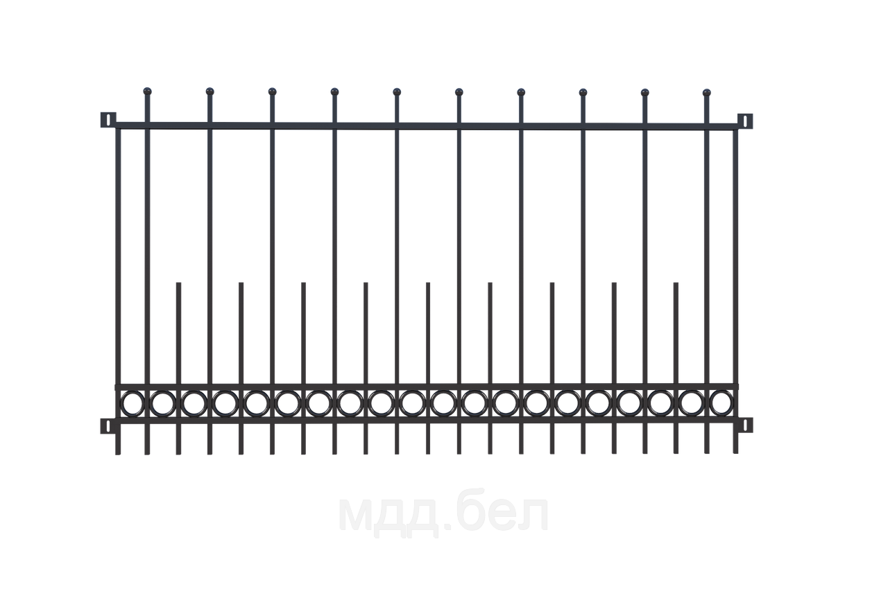 Забор металлический "Кольцо", тип 10, секция 2000мм*3000мм - фото 1 - id-p183722540