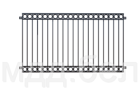 Забор металлический "Кольцо", тип 14, секция 2000мм*3000мм