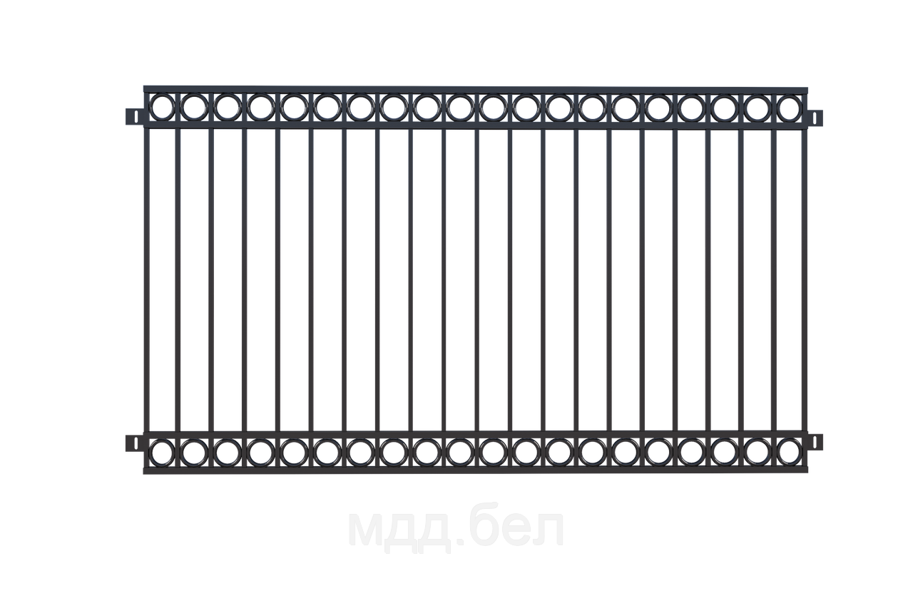 Забор металлический "Кольцо", тип 14, секция 2000мм*3000мм - фото 1 - id-p183722543