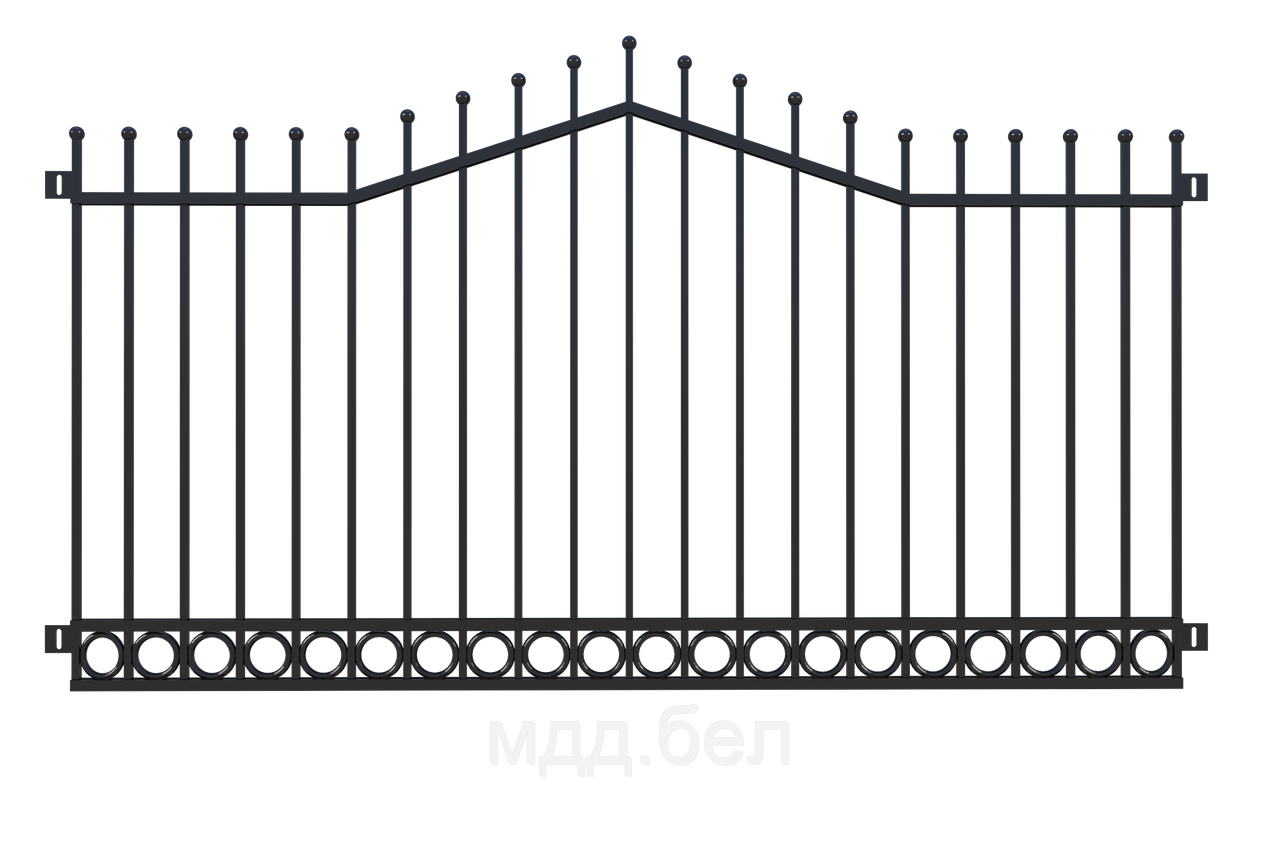 Забор металлический "Кольцо", тип 28, секция 2000мм*3000мм - фото 1 - id-p183722548